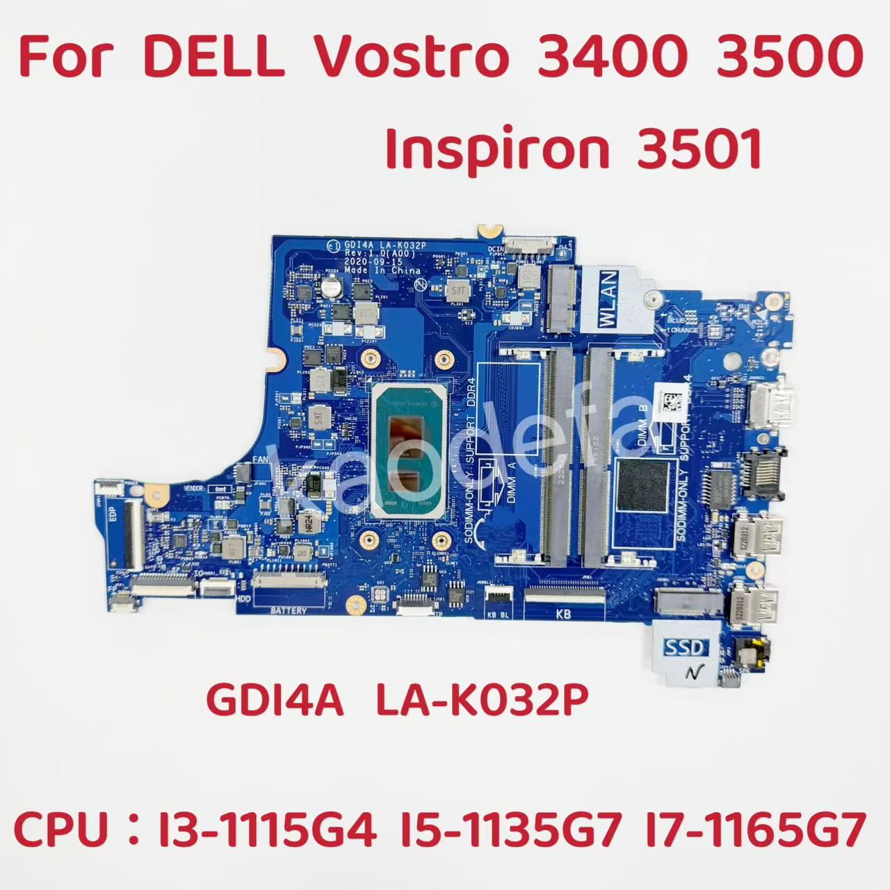 Intel Cpu Core I7 - GDI4A LA-K032P For DELL Vostro 15