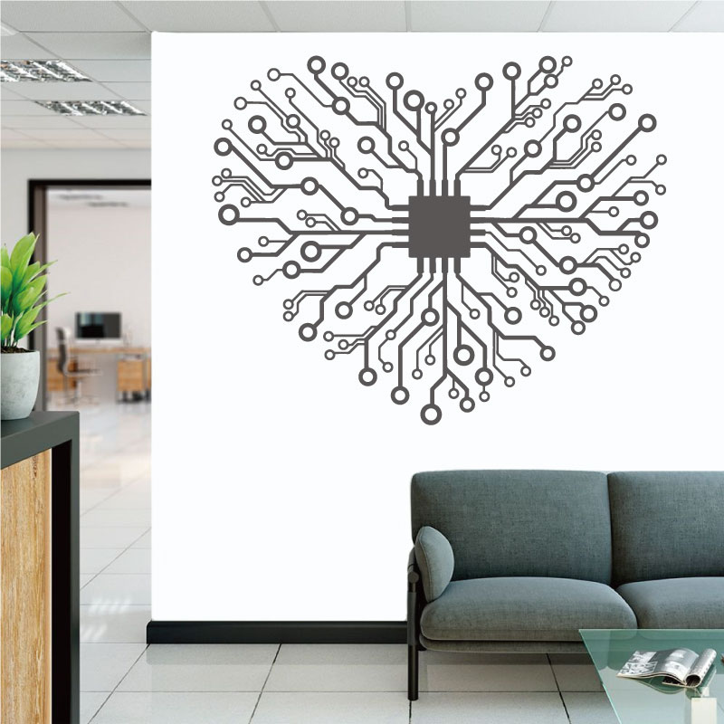 Tech Office Engineer - Love Chip Tech Company Office Vinyl