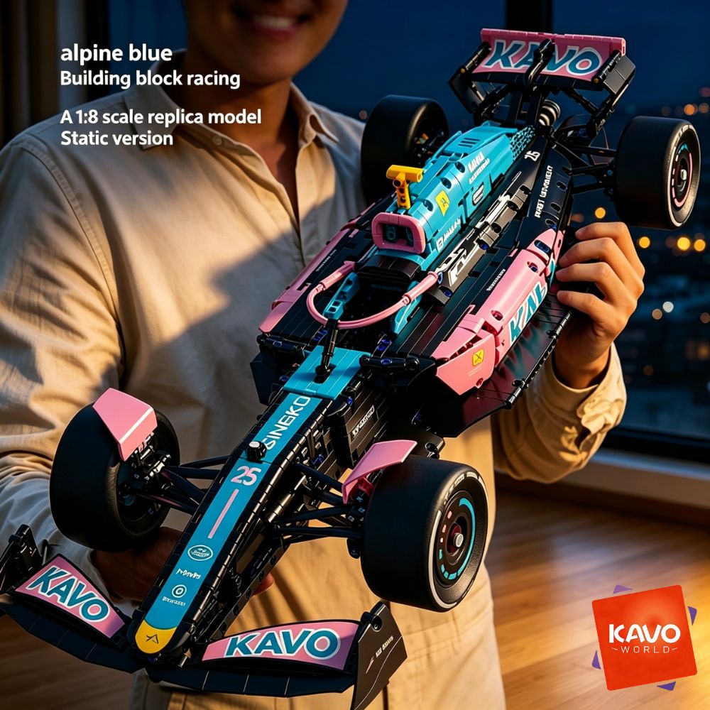 Office Productivity Tech - KAVOWORLD 1:8 Pink-blue Formula Racing Car