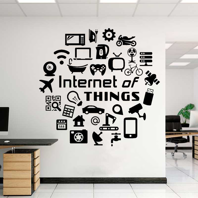 Office Tech Company - Tech Vinyl Decal Dán Tường Internet