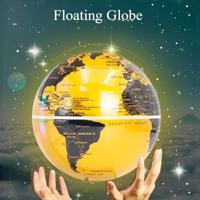 Office Productivity Tech - Magnetic Levitating Globe LED Night Light