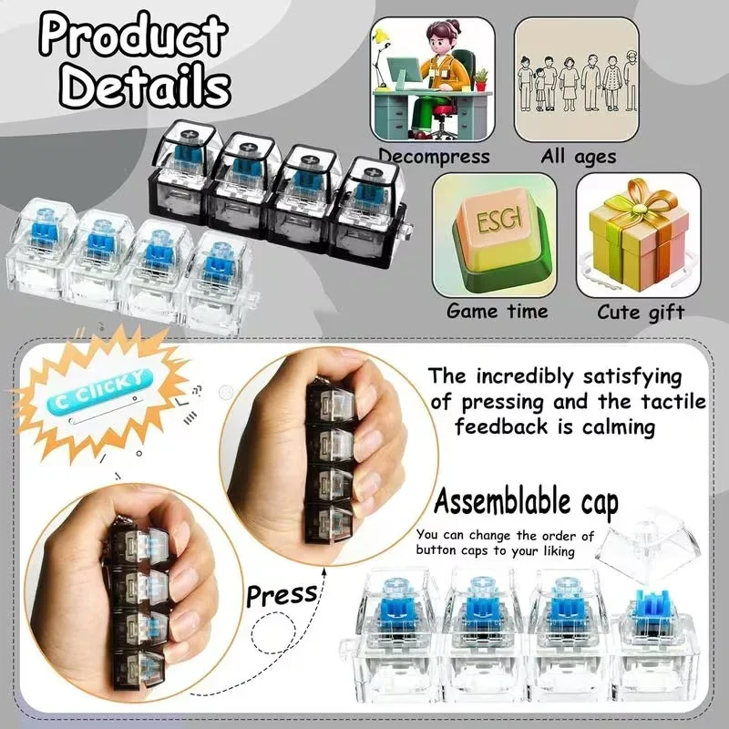 1pcs LED Keyboard Keycap Stres - đánh giá và giá Office Productivity Tech