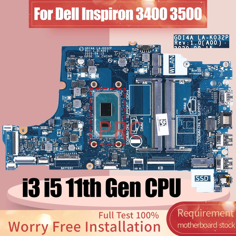 LA-K032P For Dell Vostro 3400  - đánh giá và giá Intel Cpu Core I7